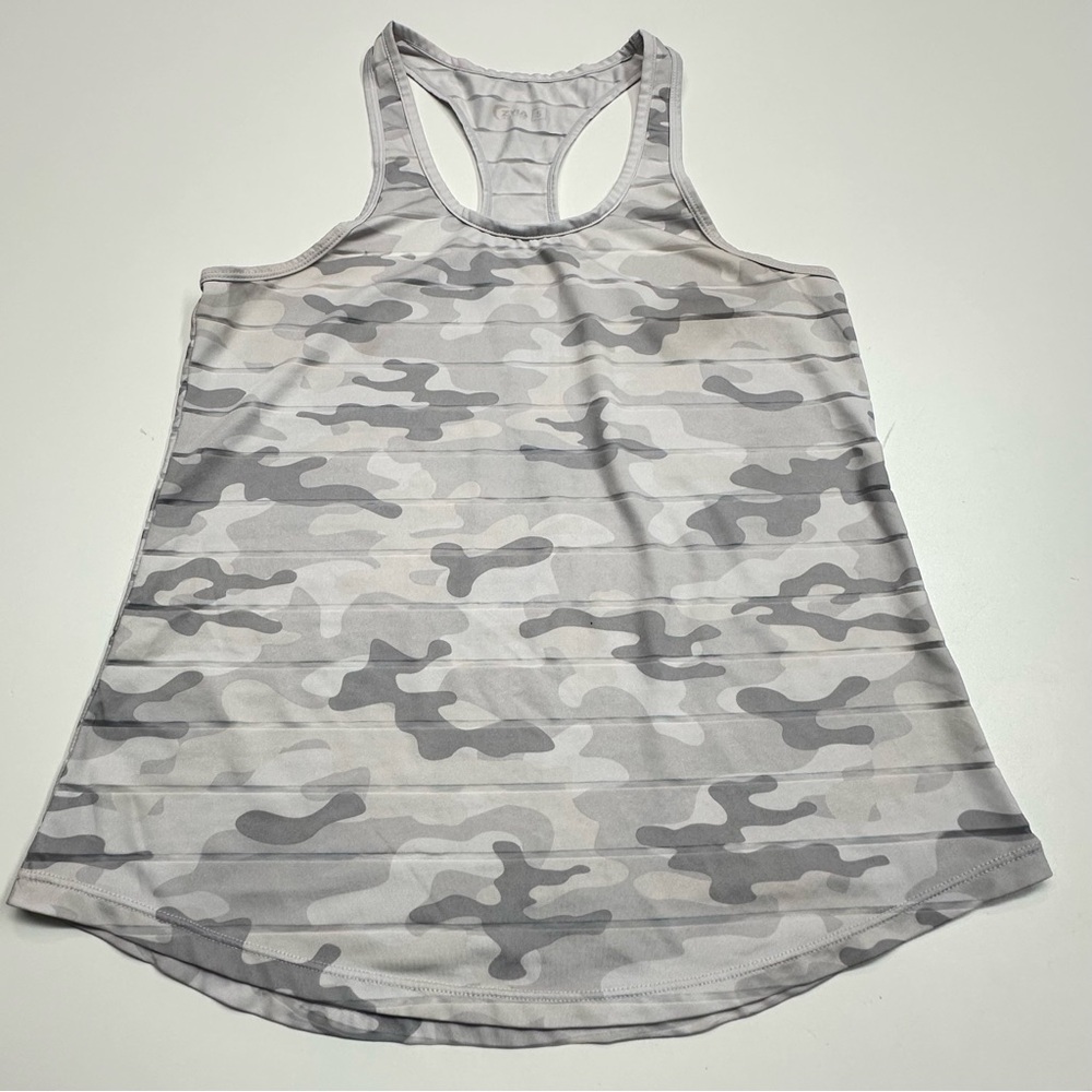 Zyia Active Havana White Gray Camo Stripe Racerback Tank Top Lightweight Small - Picture 2 of 6